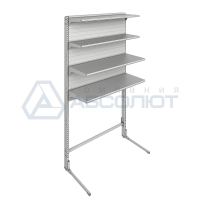 Стеллаж бонетный Нордика односторонний 1750-1000-500 4 полки