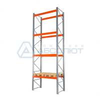 Стеллаж паллетный СТСМ 5000х1800х1100 (4 яруса)