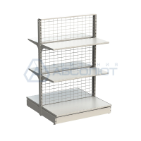 Стеллаж Нордика сетчатый островной, высотой 1550 мм