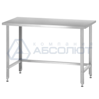 Стол из нержавеющей стали СПРн - 600*600*860 Norma Zn с полкой-обвязкой