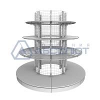 Стеллаж Нордика сетчатый угла внешнего 45°, серый