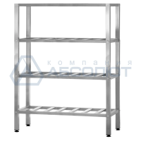 Стеллаж из нержавеющей стали, СПЛп - 1500*400*1800 "Profi Inox" (полка-решетка 4 шт.)
