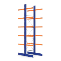 Стеллаж консольный двухсторонний СК 160, высотой 3500 мм