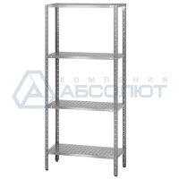 Стеллаж из нержавеющей стали, СПЛн - 600*400*1800 "Norma Inox" (полка перфорация 4 шт.)