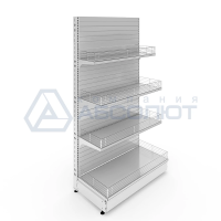 Стеллаж торговый пристенный Нордика 2000-1000-500, 4 полки