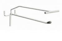 Крючок одинарный с ценникодержателем, для перфорации, L= 300 мм, цинк