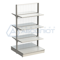 Стеллаж Нордика сетчатый островной, высотой 2000 мм