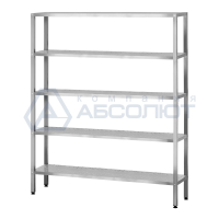 Стеллаж из нержавеющей стали, СПЛп - 1500*500*1800 "Profi Inox", 5 полок с перфорацией