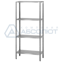 Стеллаж полочный СПЛн - 800*400*2000 "Norma Inox" (полка перфорация 4 шт.)