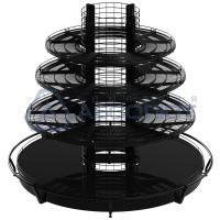 Стеллаж Нордика сетчатый угла внешнего 90° с бампером, черный