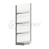 Стеллаж Нордика сетчатый угловой внутренний, высота 2550 мм