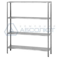 Стеллаж из нержавеющей стали, СПЛн - 1500*600*1600 "Norma Inox" (полка перфорация 4 шт.)