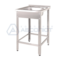 Рукомойник технологический напольный РТНн 500х600х860 «Norma Inox» (борт, отв. д/смесит.)