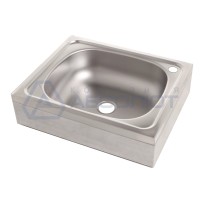 Рукомойник технологический консольный РТКб 500х400х140 «Base» (отв. д/смесит.)
