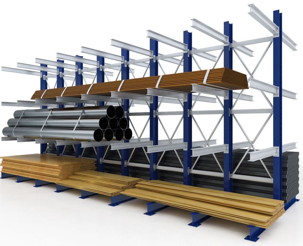 консольный стеллаж двухсторонний для склада