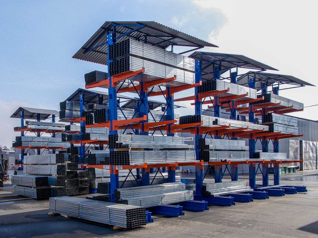 консольный стеллаж с навесом