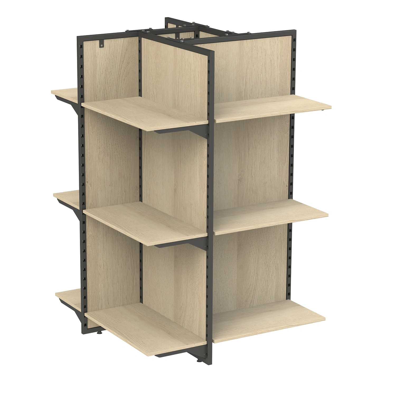 Торговые стеллажи с полками из ЛДСП