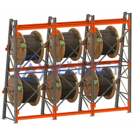 Стеллаж наклонный для кабельных барабанов от компании Абсолют