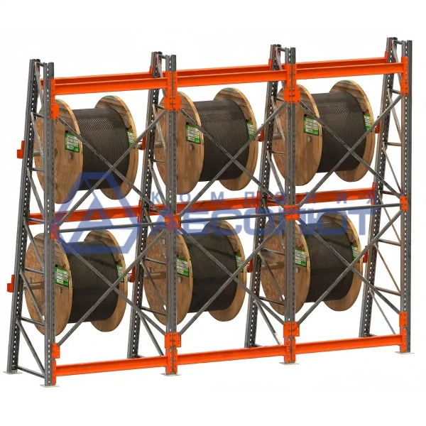 Стеллаж наклонный для кабельных барабанов