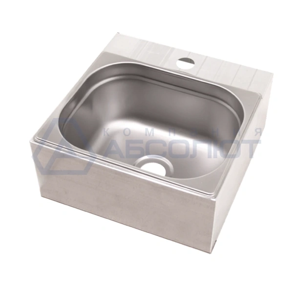 Рукомойник технологический консольный РТКб 330х330х150 «Base» (отв. д/смесит.)