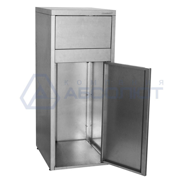 Тумба-урна для фудкорта, нержавеющая сталь