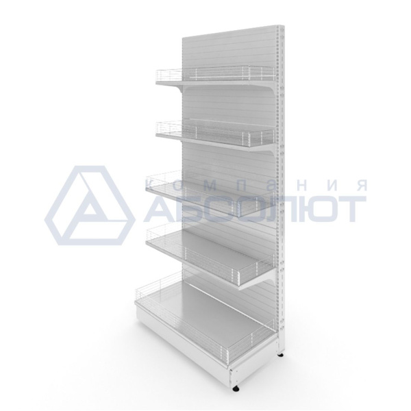 Стеллаж торговый пристенный Нордика, 2250-1250-500, 5 полок