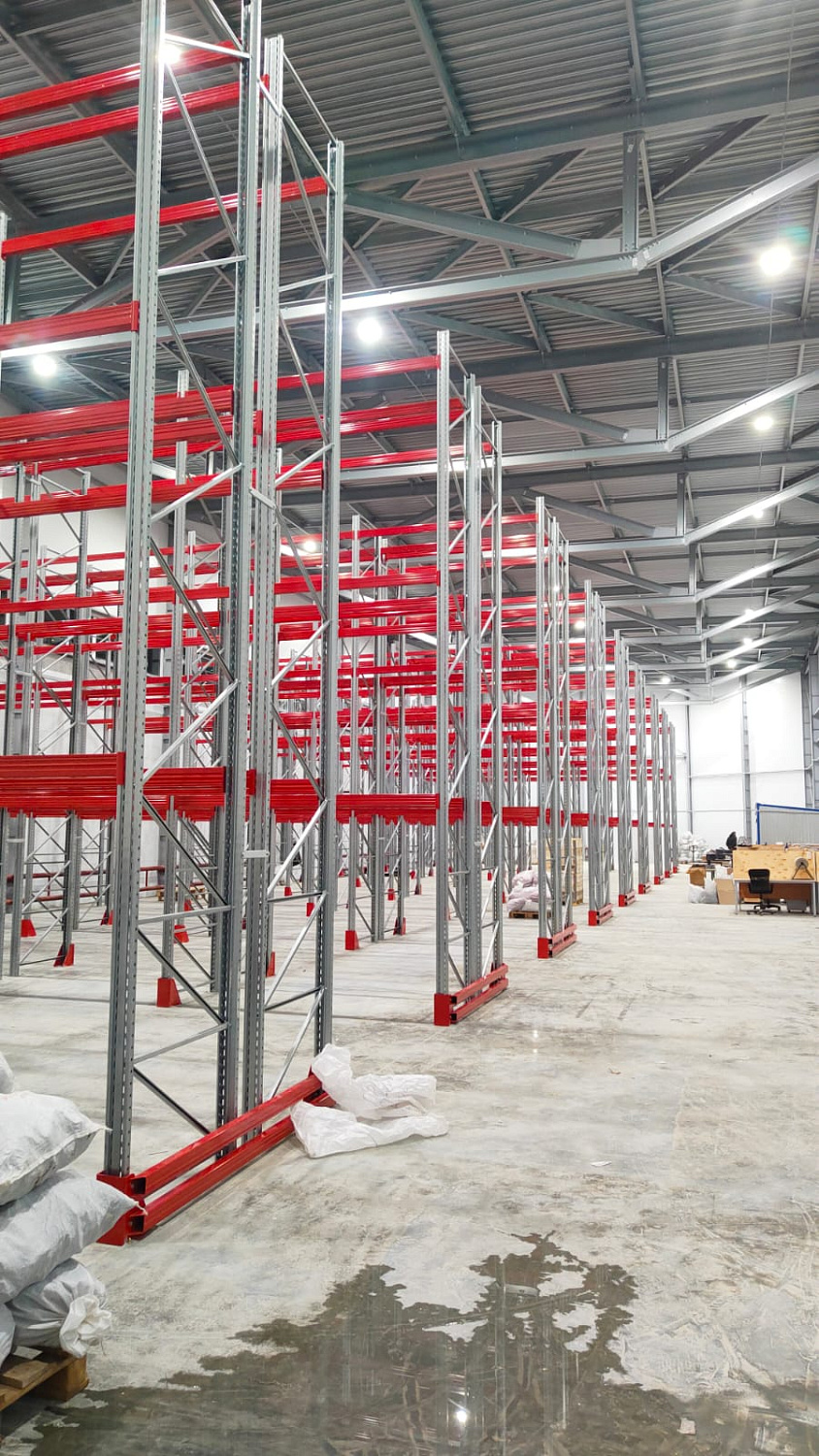 Паллетные стеллажи для хранения комплектующих теплого пола