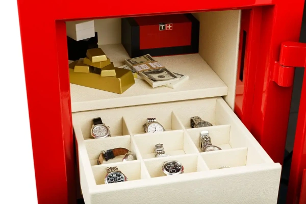 Сейф взломостойкий VALBERG РУБЕЖ 99 EL GOLD (красный)