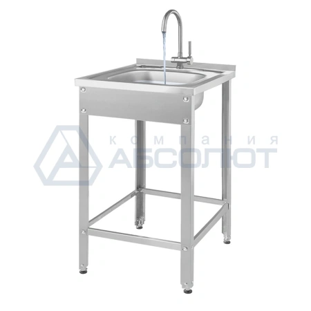 Рукомойник технологический напольный РТНн 500х600х860 «Norma Inox» (борт, отв. д/смесит.) от компании Абсолют