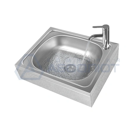 Рукомойник технологический консольный РТКн 500х400х140 «Norma Inox» (отв. д/смесит.) от компании Абсолют