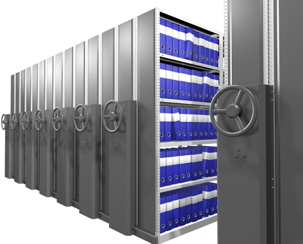 Стеллаж передвижной архивный