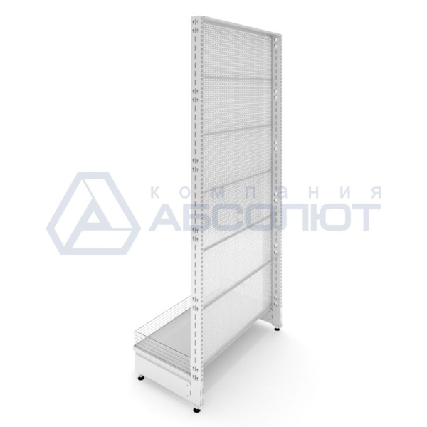 Стеллаж торговый с перфорацией Нордика, 2400-1250-500