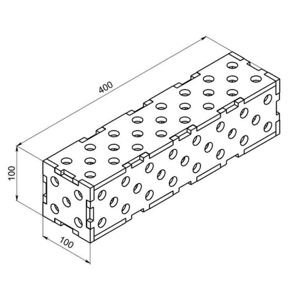 Блок соединительный 400x200х100х12