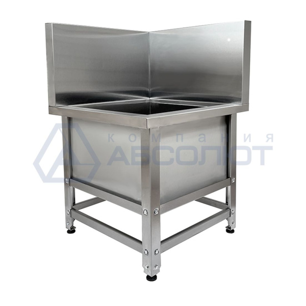 Ванна моповая сварная ВМСн - 530*530*500 (800) "Norma Zn", облицовка Г-образная