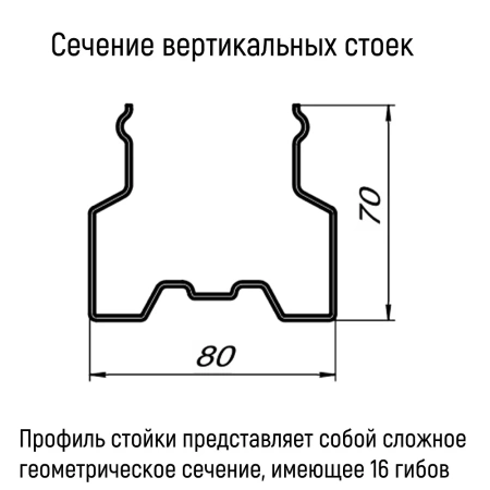Стойка СТСМ 80 - 3000 мм, цинк от компании Абсолют