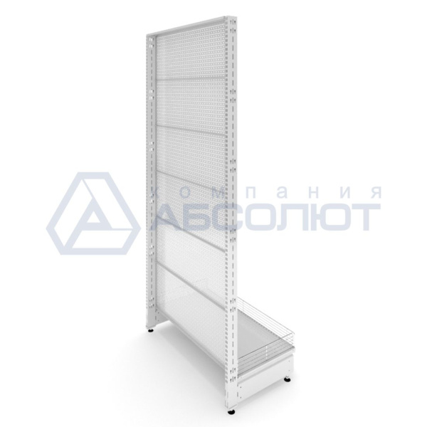 Стеллаж торговый с перфорацией Нордика, 2400-1250-500