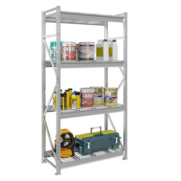Стеллаж MS Pro Z 2500x1500x600, 4 яруса (сетчатые)