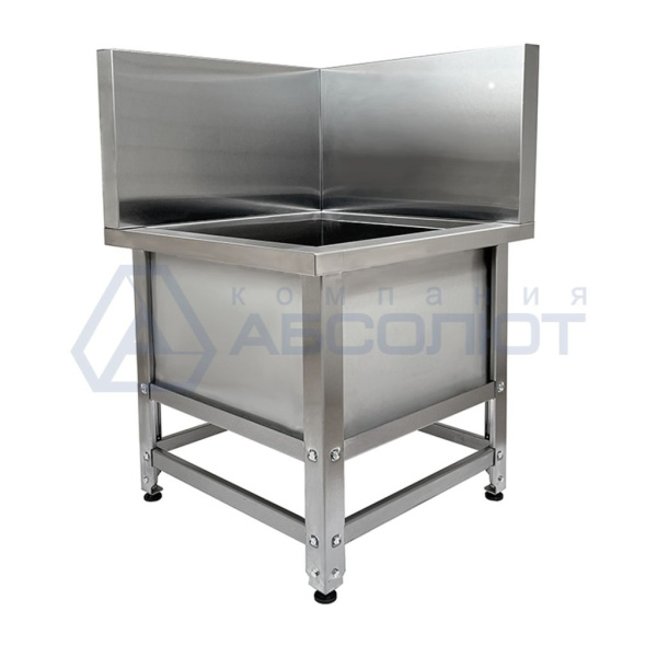 Ванна моповая сварная ВМСн - 630*630*500 (800) "Norma Ral", облицовка Г-образная